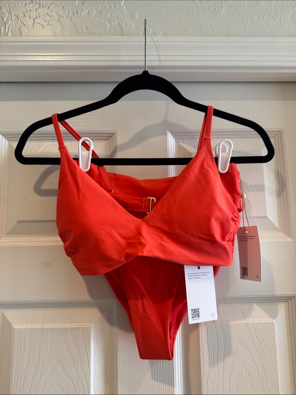 Quince Orange Bikini Swim Top and Bottoms